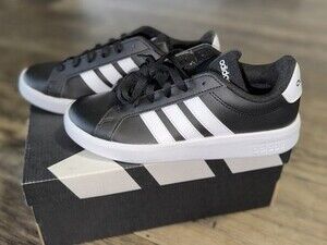 adidas Kids Grand Court Sneakers - Black/White